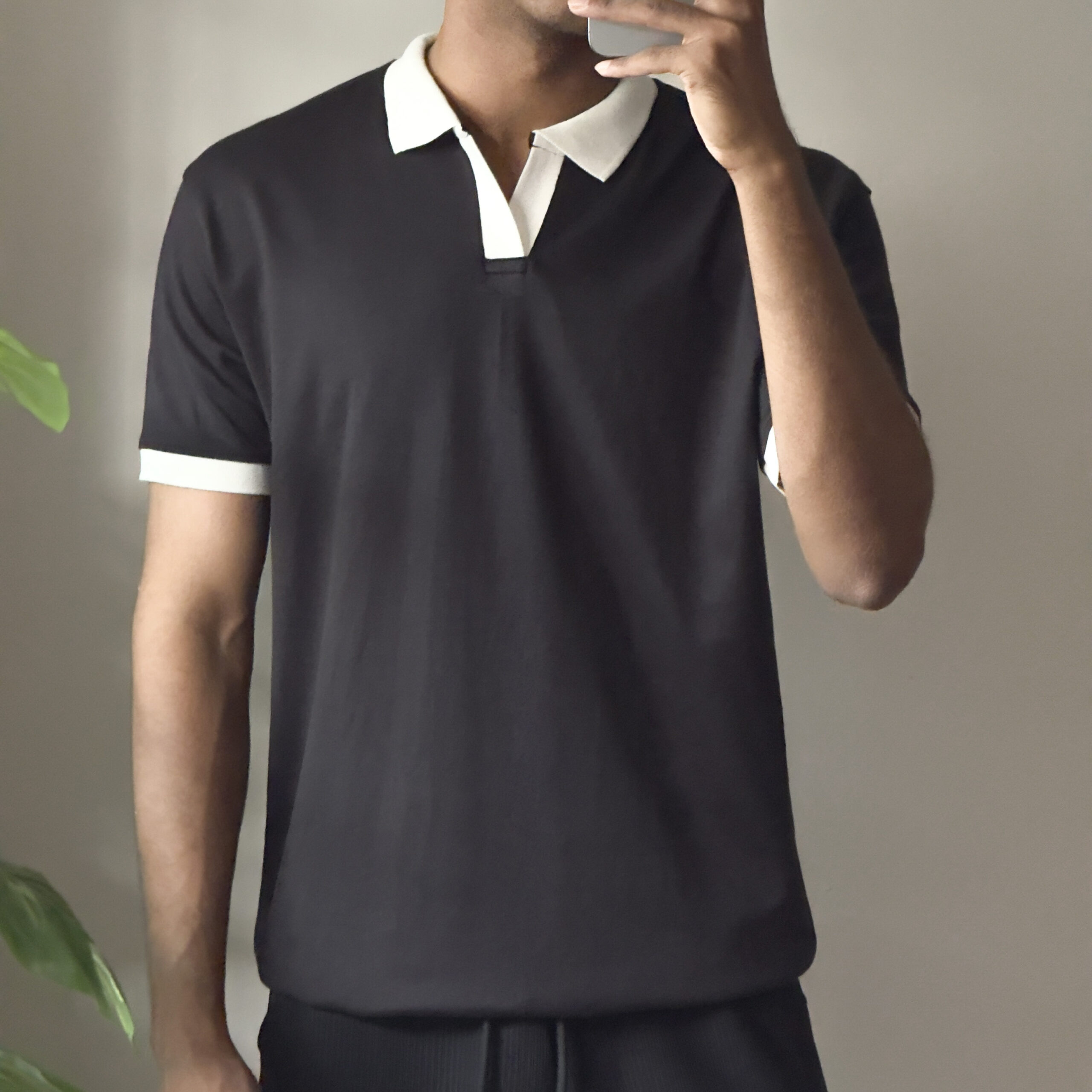 Old Money Polo T-shirt -Black